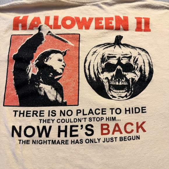 The Unbranded Brand Other - Halloween II Michael Myers Vintage Style Horror Movie Tee Mens M Graphic Shirt